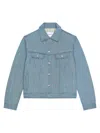 Givenchy Logo-patch Denim Jacket In Blue