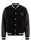 Givenchy Black Jacket With 4g Motif On Front In Wool And Tech Fabric Blend Man In Black