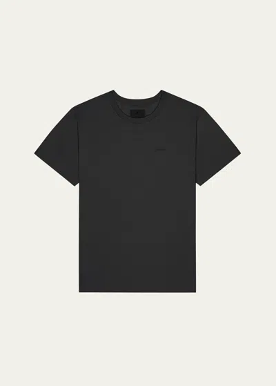Givenchy Men's Jersey Crest-print T-shirt In Charcoal