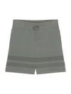 Givenchy Green Textured Shorts In Gray