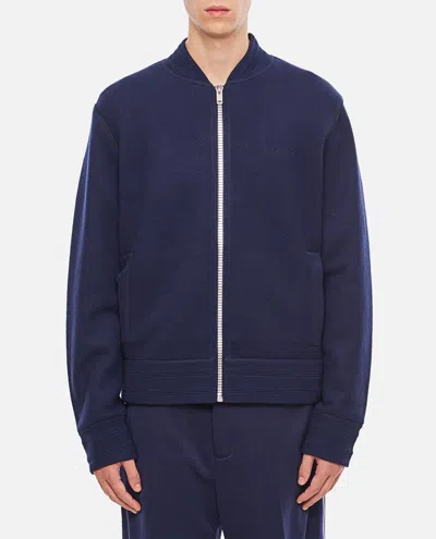Givenchy Men Knitted Varsity Jacket In Blue