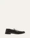 Givenchy Men's Label Leather And Canvas Loafers In Multi
