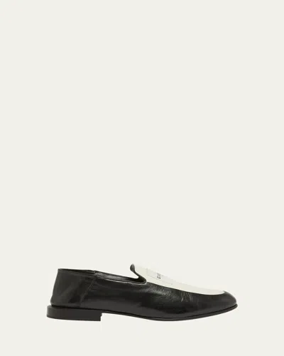 Givenchy Men's Label Leather And Canvas Loafers In Multi