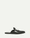 Givenchy Calfskin Logo-label Slippers In Black