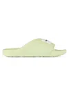 Givenchy Men's Label Slide Flat Mules In Rubber In Green