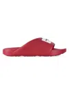 Givenchy Brand Label Rubber Slides In Red