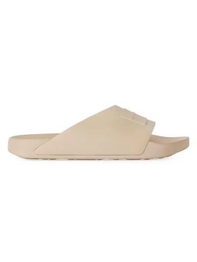 Givenchy Men's Label Slide Mules In Rubber In Neutral