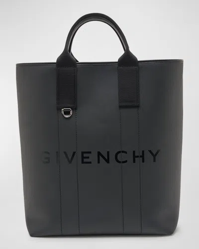 Givenchy Men's Large G-essentials Coated Canvas Tote Bag In Black