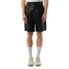 Givenchy Men's Leather Bermuda Shorts In Black