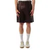 Givenchy Men's Leather Bermuda Shorts In Blk/red