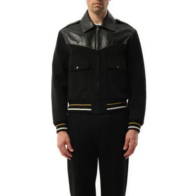 Givenchy Men's Leather Bomber Jacket In Black