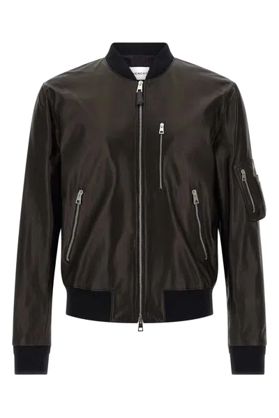 GIVENCHY GIVENCHY MEN LEATHER BOMBER JACKET