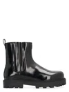 Givenchy Streamlined Leather Ankle Boots In Black
