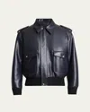 Givenchy Aviator Jacket In Leather In Black
