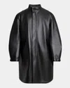 Givenchy Parka In Leather In Black