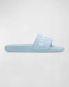 Givenchy Logo Slide Sandal In Sky Blue