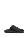 Givenchy Leather Slippers Featuring Flat Sole Design In Black