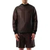 Givenchy Men's Leather Sweatshirt In Blk/red