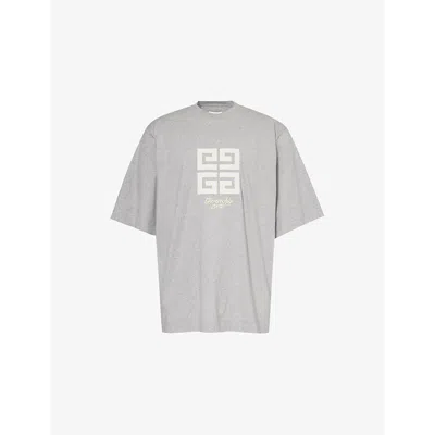 Givenchy 4g T-shirt In Cotton In Light Grey Melange