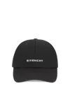 Givenchy Round Visor Cap With Embroidered Logo In Black