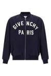 Givenchy Logo Bomber Jacket Puffer Jackets Blue In Blue