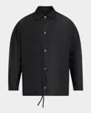 Givenchy Drawstring Hem Shirt Jacket In Black