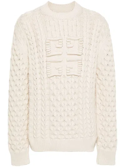 Givenchy Men Logo Cotton Crewneck Sweater In Multicolor