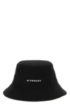 Givenchy Bucket Hat With Logo Embroidery And Wide Brim In Black