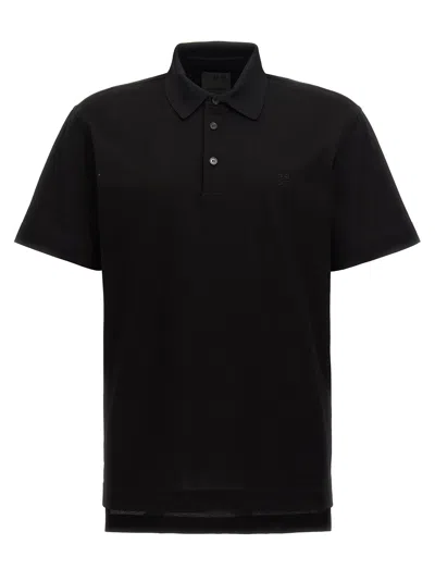 Givenchy Logo Embroidery Polo Shirt In Black