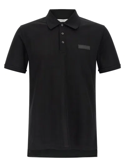 Givenchy Logo Patch Polo Shirt In Black