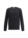 Givenchy Mens Black Logo-embroidered Crewneck Knitted Cotton Jumper Xl In Black