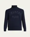 Givenchy Ribbed Turtleneck Jumper Cuffs Hem In Blue