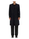 Givenchy Tailored Long Coat With Sharp Lapels In Blue