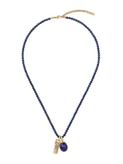Givenchy Collier Lucky Charms En Lapis Lazuli, Métal Et Émail In Blue