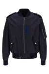 Givenchy Bomber Jacket With Epaulettes And Pockets In Blue
