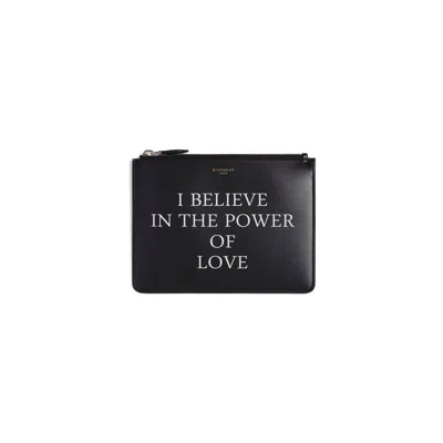 Givenchy Men's Medium Zipped Pouch In Black/white