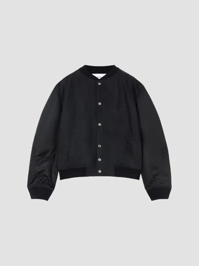 Givenchy Men's Mix Material Blouson Jacket With Embroidery In Black