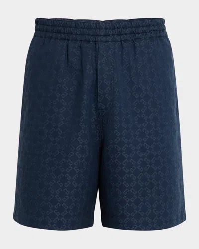 GIVENCHY MEN'S MONOGRAM DENIM SHORTS