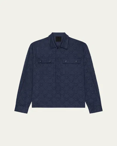 GIVENCHY MEN'S MONOGRAM JACQUARD BUTTON-DOWN SHIRT