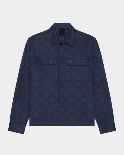 GIVENCHY MEN'S MONOGRAM JACQUARD BUTTON-DOWN SHIRT