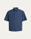 Givenchy Grey/blue Glossy Monogram 72 Denim Shirt In Greyblue