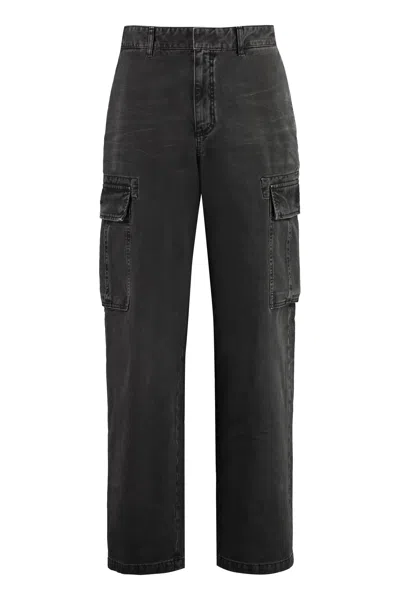 Givenchy Men's Multi-pocket Gray Straight-leg Trousers For Ss24 In Grey
