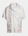 Givenchy Men's Multicolor Monogram Pajama Shirt In Neutral