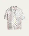 Givenchy Men's Multicolor Monogram Pajama Shirt In Neutral