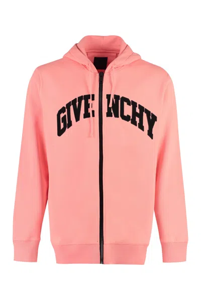 Givenchy Men's Orange Full Zip Hoodie For Ss23 In Coral