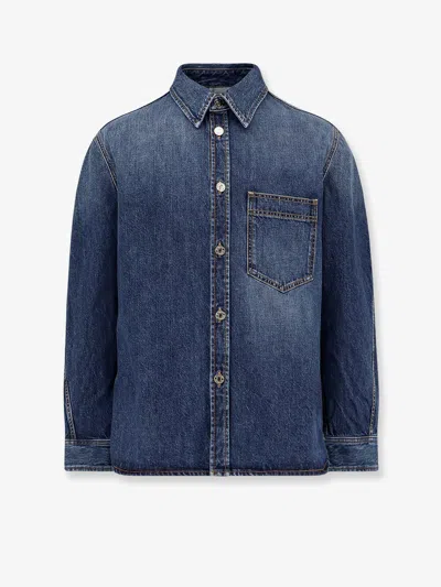Givenchy Men Overshirt Denim Shirt In Blue