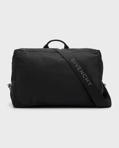 Givenchy Men's Pandora Medium Nylon Crossbody Bag In Black