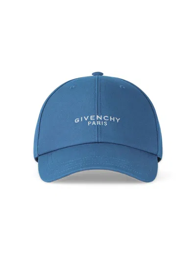 GIVENCHY MEN'S PARIS EMBROIDERED CAP IN COTTON
