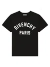 Givenchy Men Black Crewneck T-shirt With Maxi Logo Lettering On The Front In Cotton Man