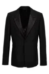 Givenchy 'satin Lapel' Tailored Fit Blazer In Black